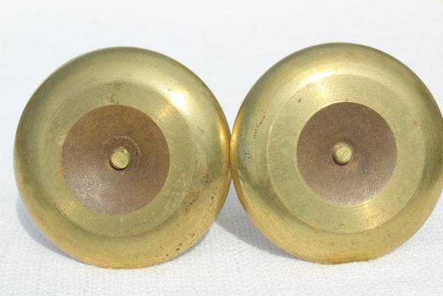 photo of pair vintage solid brass candle holders, adjustable push up candlesticks #6