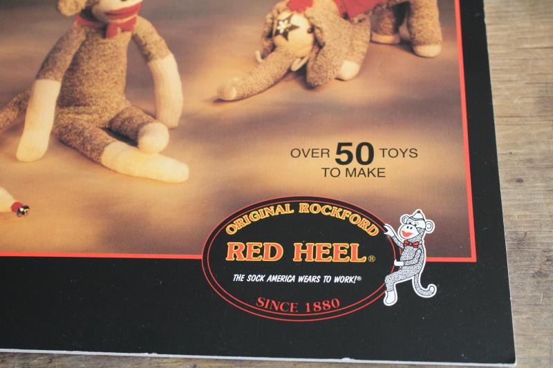 photo of patterns & instructions for Rockford Red Heel Sock monkeys, sewing toys & dolls from socks #2