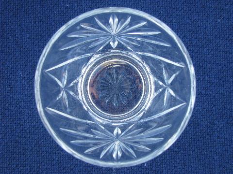 photo of pineapple pattern pres-cut pattern glass sherbets, cups and tiny plates #4