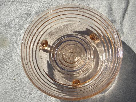 photo of pink manhattan, vintage depression glass candy / nut bowl or pickle dish #1
