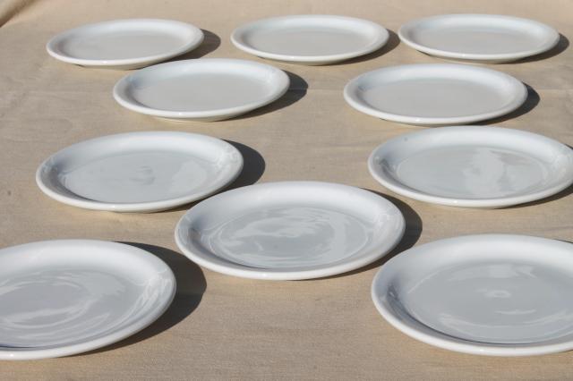 photo of plain & simple vintage white ironstone china dishes, euro style all purpose plates #2