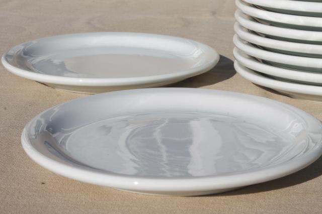 photo of plain & simple vintage white ironstone china dishes, euro style all purpose plates #5