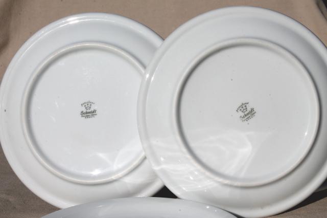 photo of plain & simple vintage white ironstone china dishes, euro style all purpose plates #8