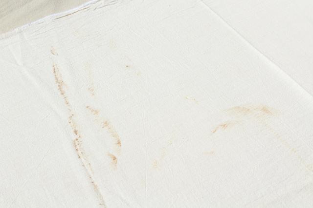 photo of plain unbleached cotton flour sack kitchen dish towels, vintage feedsack fabric #4