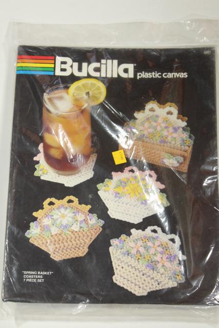 photo of plastic canvas kits complete w/ yarn, Easter holiday decorations craft kit lot #3