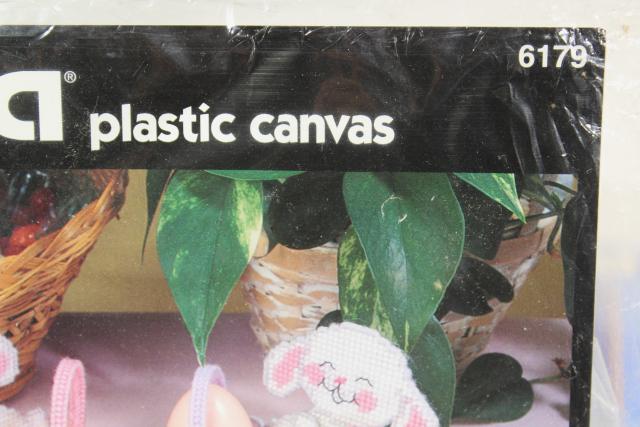 photo of plastic canvas kits complete w/ yarn, Easter holiday decorations craft kit lot #12