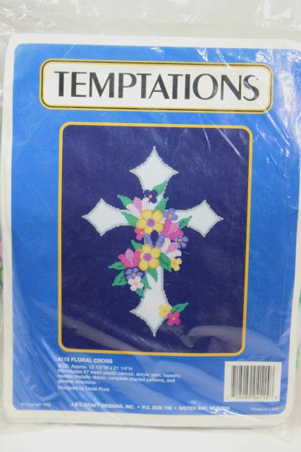 photo of plastic canvas kits complete w/ yarn, Easter holiday decorations craft kit lot #13