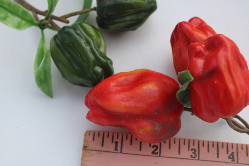 photo of plastic chili peppers realistic faux fruit veg chile pepper lot western decor photo prop #4