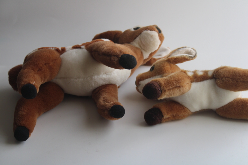 photo of plush toy deer large small fawns, white spotted young doe baby stuffed animals #8