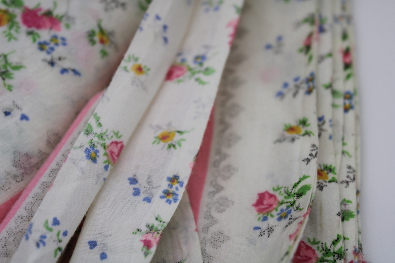 photo of prairie girl cottage core vintage floral stripe print fabric, light soft poly cotton #3