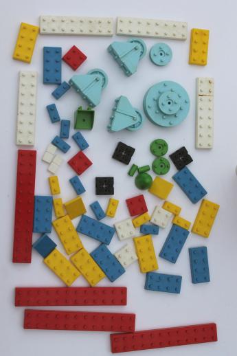 photo of pre-lego vintage plastic bricks building toy construction set pieces lot #2