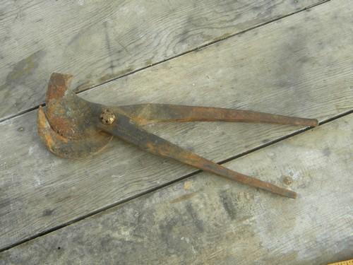 photo of primitive antique hand forged iron tree loppers pruning tool 1870s patent #1