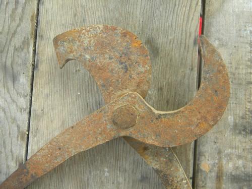 photo of primitive antique hand forged iron tree loppers pruning tool 1870s patent #2