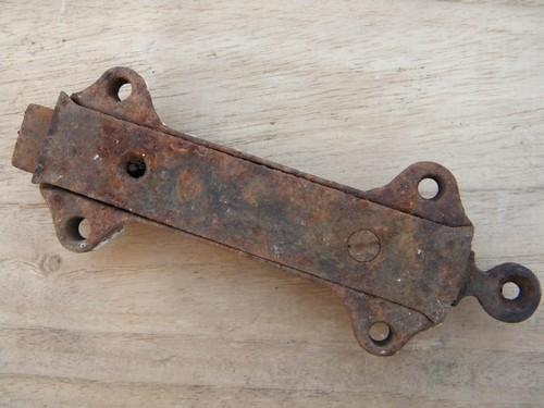 photo of primitive antique spring bolt latch for porch screen door/garden gate #2