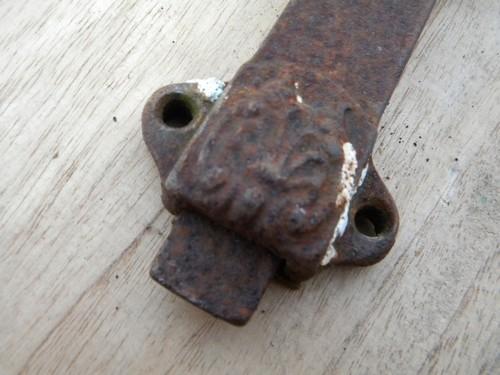 photo of primitive antique spring bolt latch for porch screen door/garden gate #3