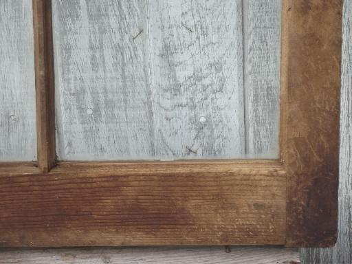 photo of primitive antique wood window frame from old Wisconsin barn or farmhouse #4