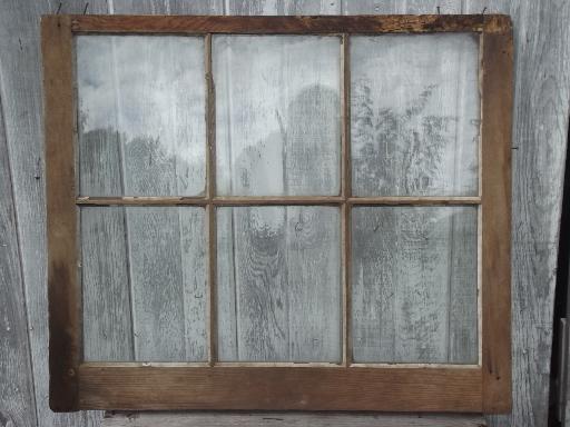 photo of primitive antique wood window frame from old Wisconsin barn or farmhouse #5