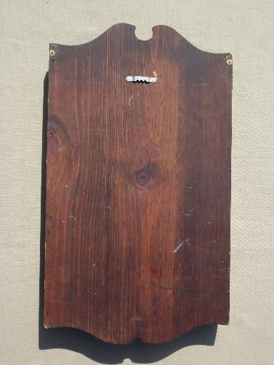 photo of primitive beadboard spoon holder wall rack, distressed vintage country pine #3