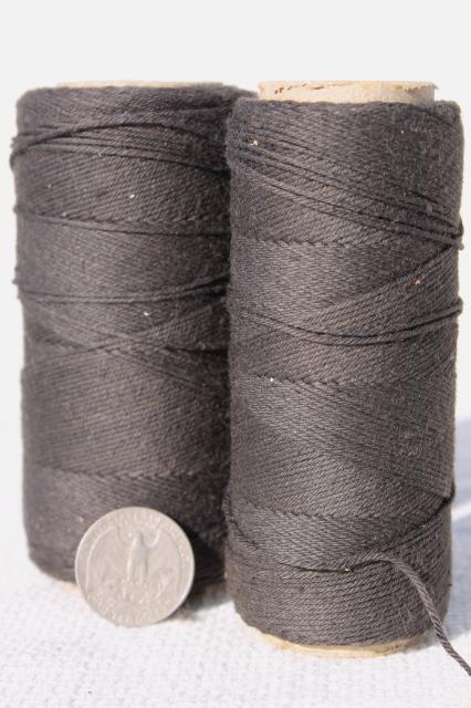 photo of primitive colors vintage cotton string / weaving cord / baker's twine on big spools #4