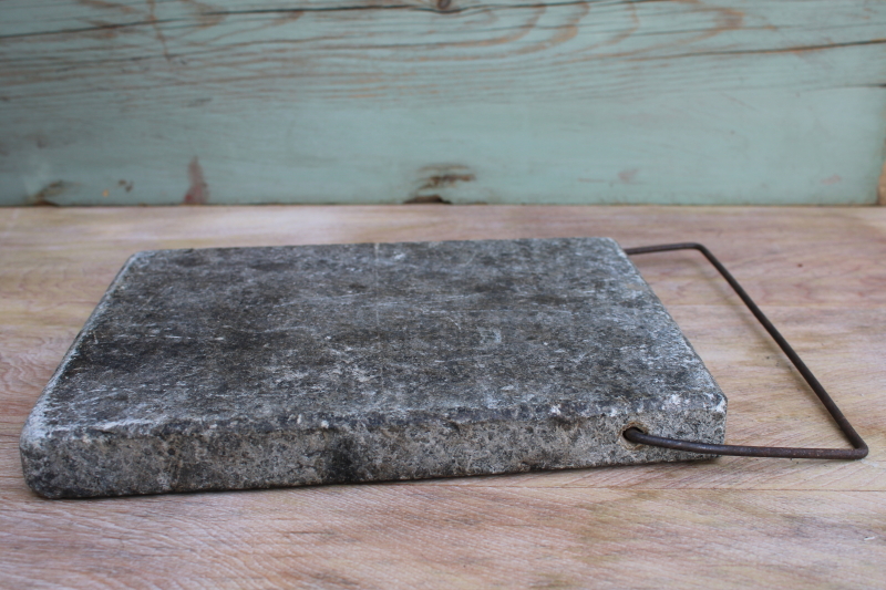 photo of primitive old antique stone block foot warmer for horse drawn sleigh or buggy #3