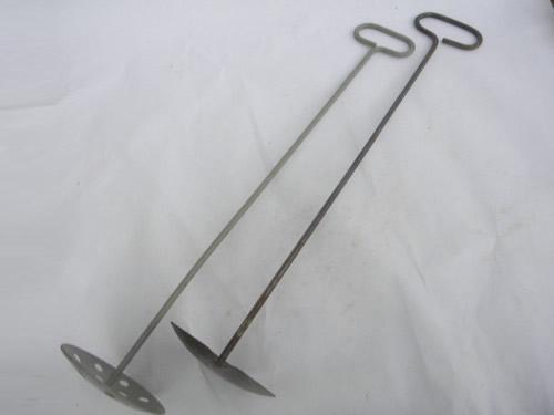 photo of primitive old farm dairy tools, milk & cream can churn stirrers/dashers #1