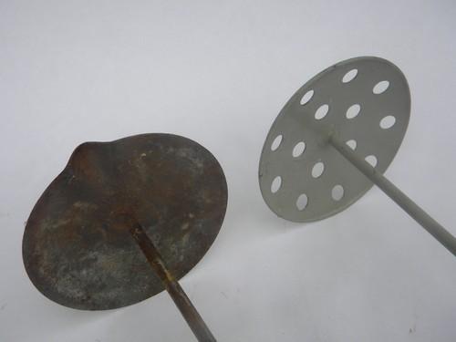 photo of primitive old farm dairy tools, milk & cream can churn stirrers/dashers #2