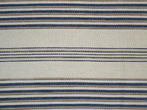 photo of primitive old feather pillows, vintage blue stripe cotton ticking fabric #3