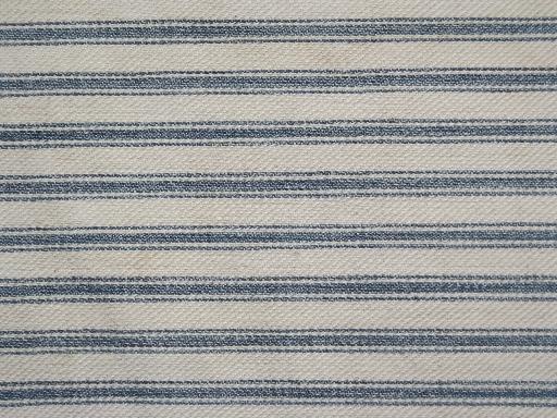 photo of primitive old feather pillows, vintage blue stripe cotton ticking fabric #5