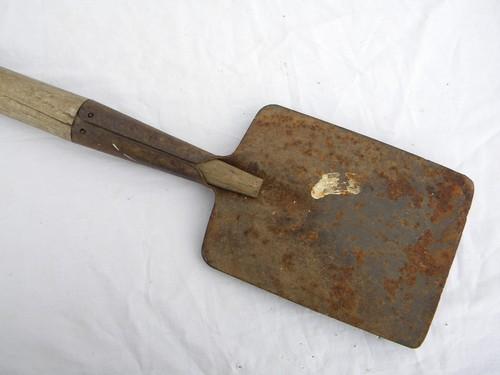 photo of primitive old garden tool, a small shovel or spade #3