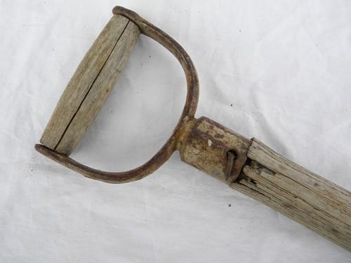 photo of primitive old garden tool, a small shovel or spade #5