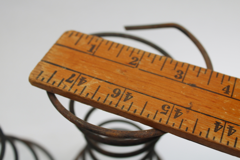 photo of primitive old rusty steel bedsprings, 8 short fat hourglass shape bed springs for decor or crafts #5