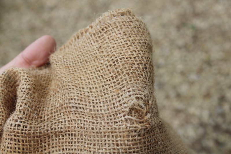 photo of  primitive vintage burlap bag, old potato sack with California King Pak graphics  #6