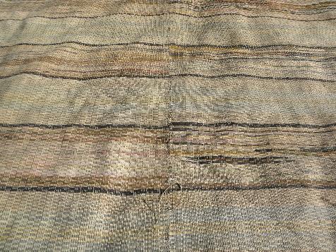 photo of primitive vintage cotton rag rug, 10 1/2 ft x 16 1/2 ft, for eat-in kitchen, family room #4