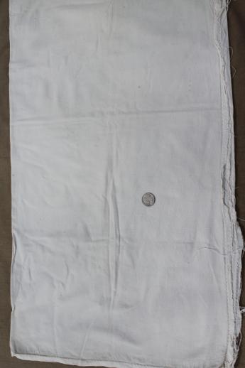 photo of primitive vintage flour sack fabric, lot old cotton feed sacks some w/ stitching #5