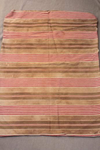 photo of primitive vintage ticking, rustic striped cotton fabric, salvaged antique fabric #2