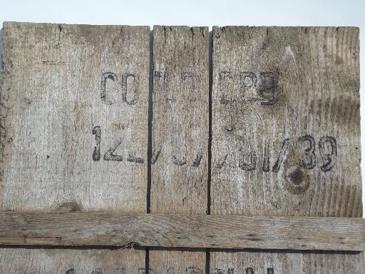 photo of primitive vintage wall art sign, rough barn wood boards w/ stencil lettering #4