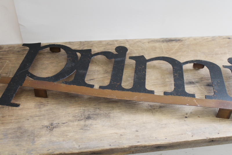 photo of primitives, large metal wall art sign, rustic vintage farmhouse style decor #4