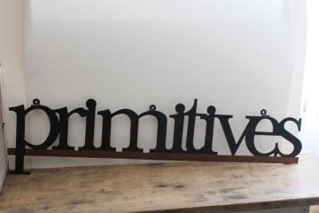 primitives, large metal wall art sign, rustic vintage farmhouse style decor