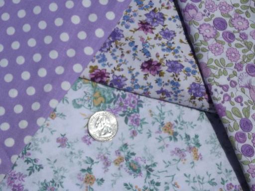 photo of print fabric and scraps lot, tiny prints florals for quilting, aprons etc. #2