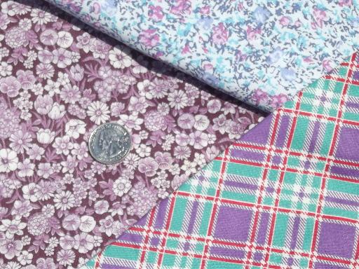 photo of print fabric and scraps lot, tiny prints florals for quilting, aprons etc. #3