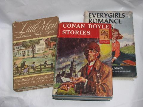 photo of pulp vintage cover art dust jackets, old children's books, girls romances etc. #1