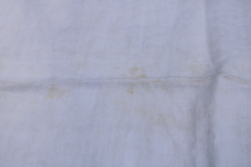 photo of pure linen tablecloth, w/ pink poppies floral print, mid century vintage kitchen tablecloth  #2