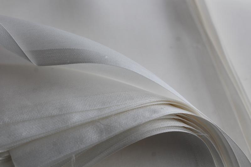 photo of pure silk habotai fabric vintage 1990s Thai Silks label 10 yards white silk for painting / dyeing #2