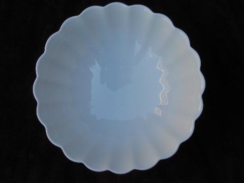 photo of pure white china, vintage Royal Copenhagen porcelain fluted bowl #2