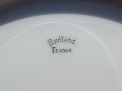 photo of pure white porcelain plates, vintage Haviland France, Complice Blanc style #4