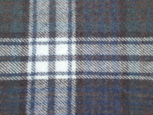 photo of pure wool throw blanket handwoven in Scotland, muted dress MacDonald plaid #2