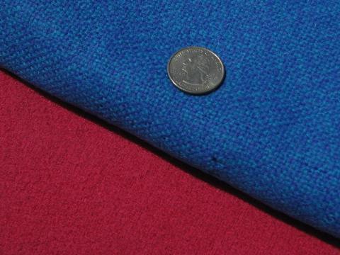 photo of purple / green / blue / pink, lot vintage wool fabric for sewing crafts, felting, braiding rugs #3