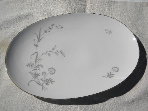 photo of queen anne's lace & summer grasses, vintage Johann Haviland - Bavaria platter #1