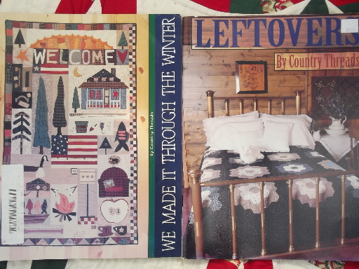 photo of quilt books lot - country primitive folk art patchwork quilting patterns #13