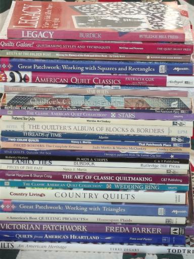 photo of quilting books lot - patchwork quilt blocks, historic / vintage patterns #1